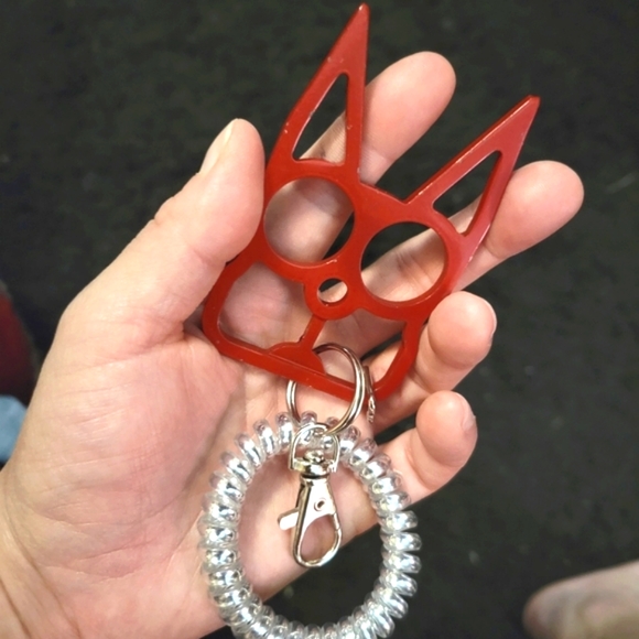 "Stabby Tabby"©️ Self Defense KittyCat Key Chain w/ Wristband 🔑 "Bottle Opener" - Picture 5 of 16
